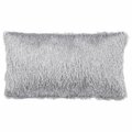 Safavieh 14 x 24 in. Indoor & Outdoor Shag Throw Pillows Silver PPL210B-1424